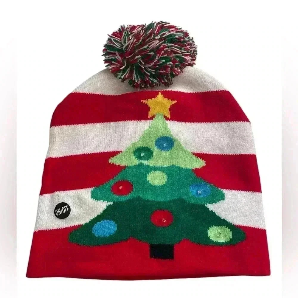 Christmas light up hat/beanie new